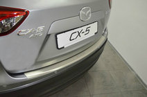 Mazda CX-5 2012-2017 Protector de parachoques trasero con borde Natanika (acero inoxidable) foto 1