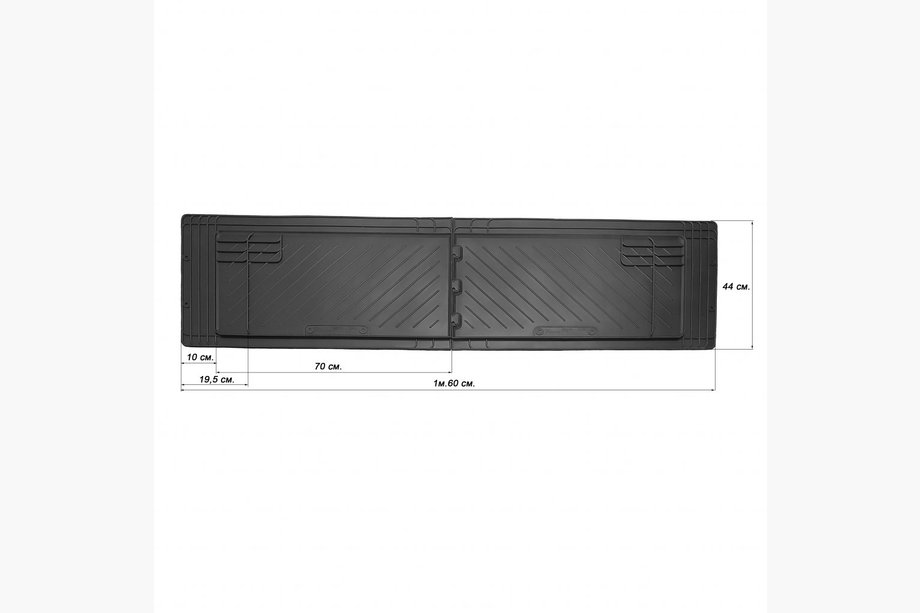 Volkswagen T5 Transporter 2003-2010 Alfombrillas de goma traseras (2 uds, Stingray) Image