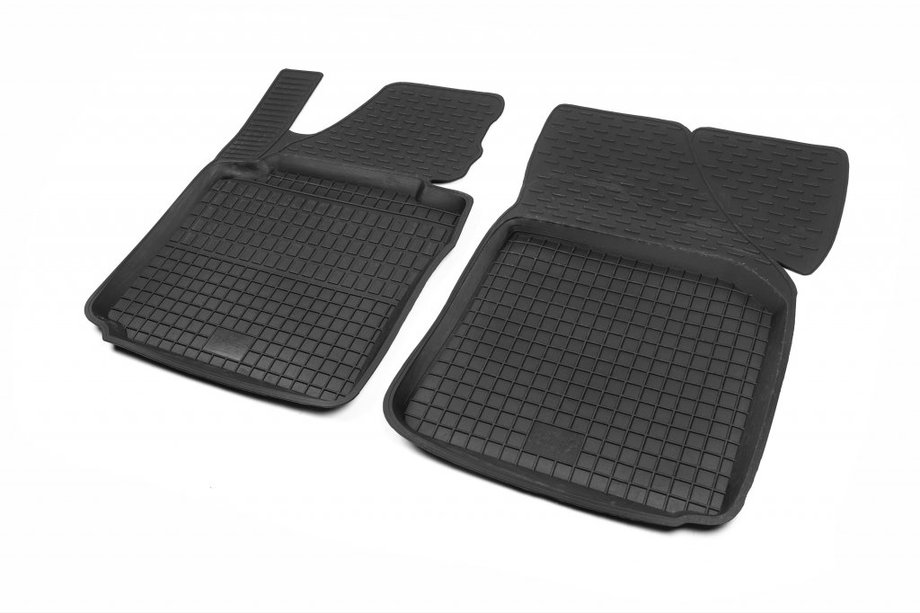 Volkswagen Caddy 2004-2010 Alfombrillas de goma con borde (2 uds, Polytep) Image