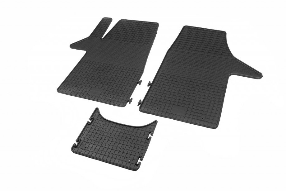 Volkswagen T6 2015-2024 Alfombrillas de goma (3 uds, Polytep) Image