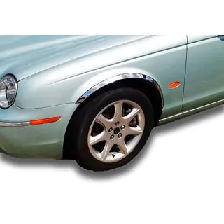 Molduras de aleta de acero inoxidable (4 uds) Jaguar X-Type 2001-2009 foto 1