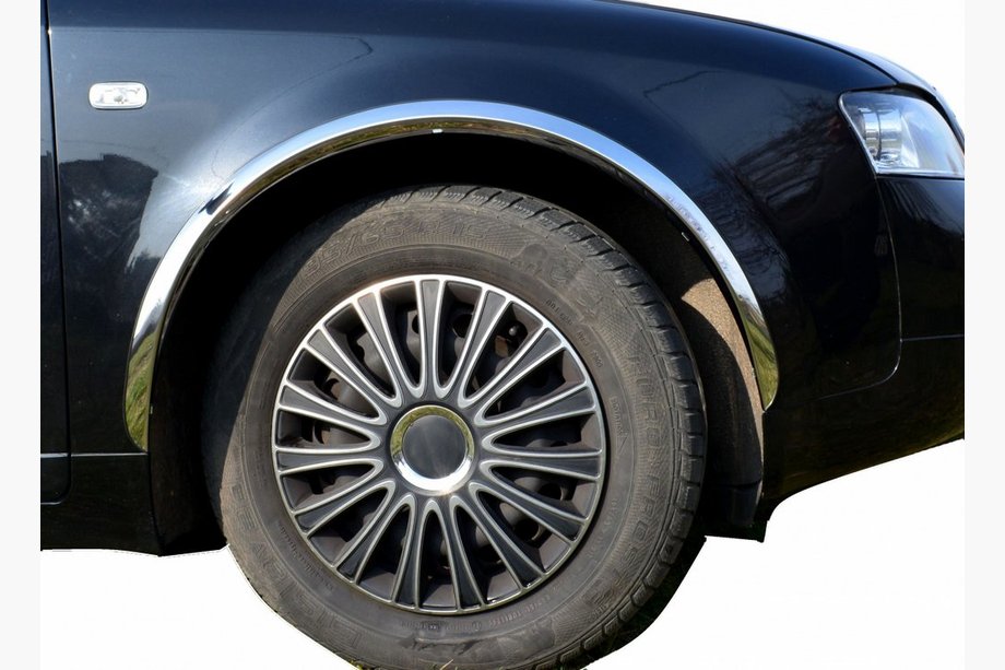 Audi A4 B6 2000-2004 Aletines de aleta (4 uds, acero inoxidable) Image