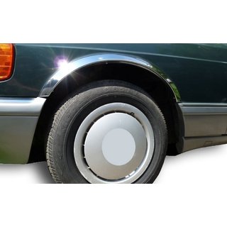 Molduras de aleta de acero inoxidable (4 uds) Mercedes S-сlass W126 1979-1991 foto 1
