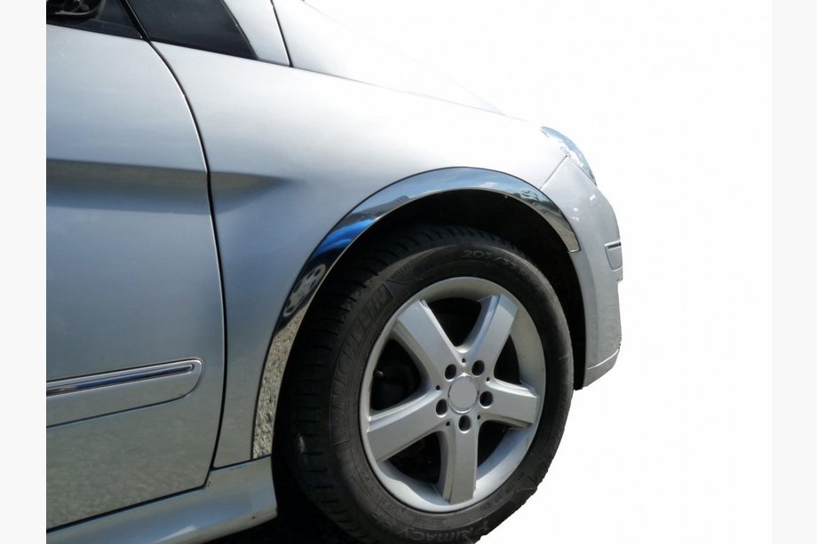 Mercedes B-class W246 2011-2018 Molduras de pasos de rueda (2011-2014, 4 uds, acero inoxidable) Image