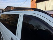 Mercedes Viano 2004-2014 Barras de techo negras ELITE (base plastica) Batalla Corta (Compact) foto 11