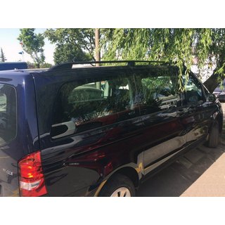Barras de techo negras Skyport (metal macizo) Mercedes Viano 2004-2014 foto 1