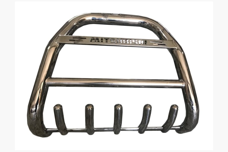 Mitsubishi Pajero Wagon III 1999-2006 Defensa Delantera QT011 (Acero Inoxidable) Image