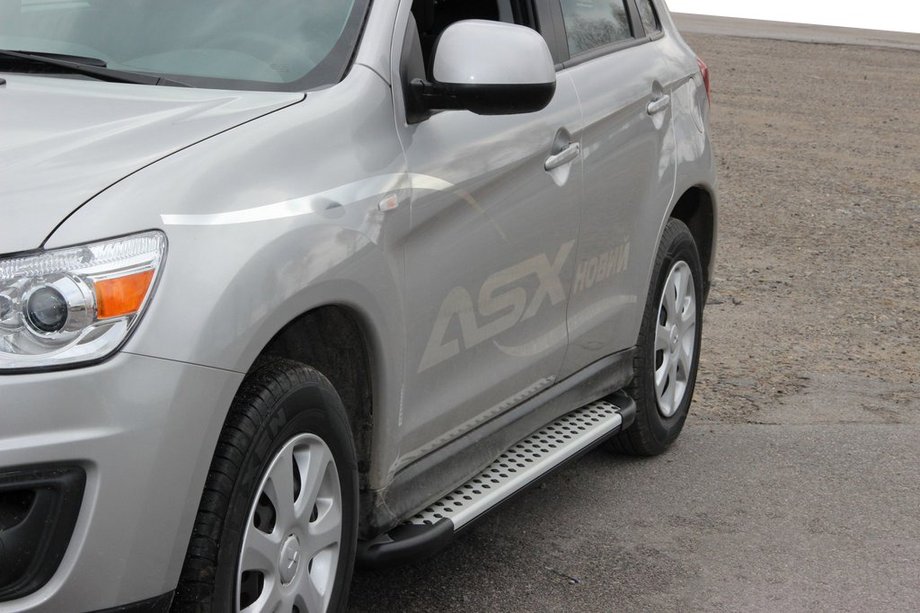Mitsubishi ASX 2010-2023 Estribos Laterales Allmond Grey (2 uds., Aluminio) Image