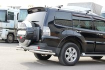 Mitsubishi Pajero Wagon III 1999-2006 Barra Trasera AK003 Doble (Acero Inoxidable) foto 2