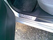 Mitsubishi Lancer 9 2004-2008 Embellecedores de umbral OmsaLine (4 uds, acero inoxidable) foto 3
