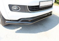 Volkswagen Amarok 2010-2022 Defensa Delantera Doble Vegas 76/42 2010-2016 (negro) foto 1