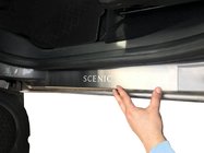 Renault Scenic/Grand 2009-2016 Cubiertas de Umbral Nataniko (4 uds., Acero Inoxidable) Premium - Cinta 3M, 0.8 mm foto 1