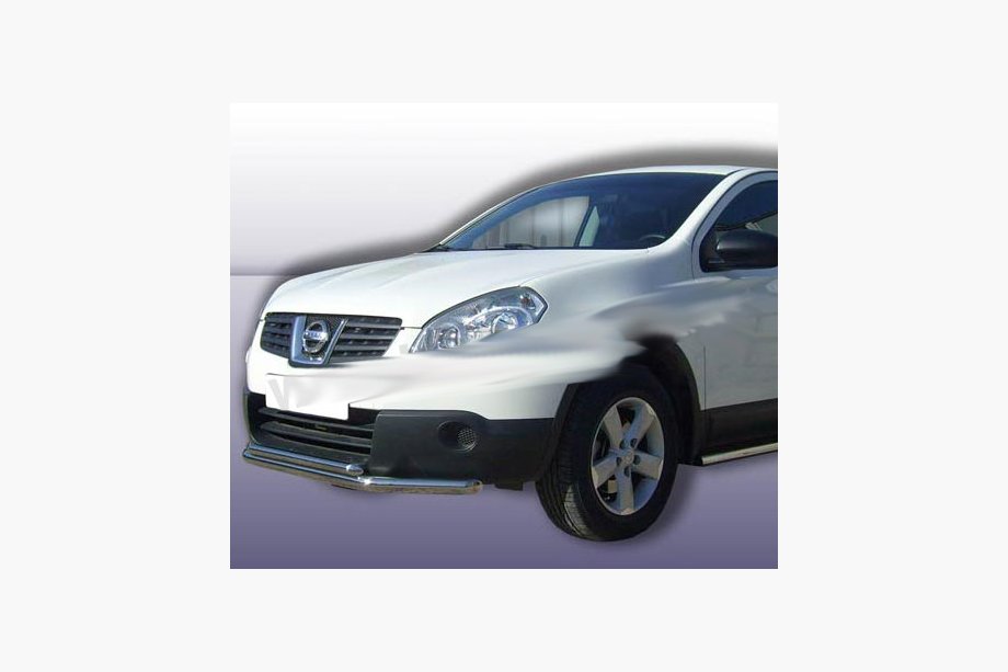 Nissan Qashqai 2007-2010 Defensa frontal doble ST014 (acero inoxidable) 51/42 mm Foto 3
