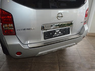 Nissan Pathfinder R51 2005-2014 Protector de parachoques trasero con borde Nataniko (acero inoxidable) foto 1