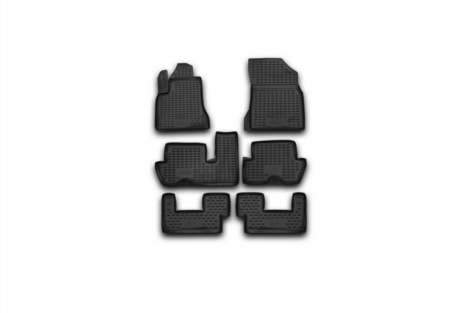 Citroen C-4 Picasso 2006-2013 Alfombrillas de goma para interior (4 uds, Novline) Opcion 1 Image