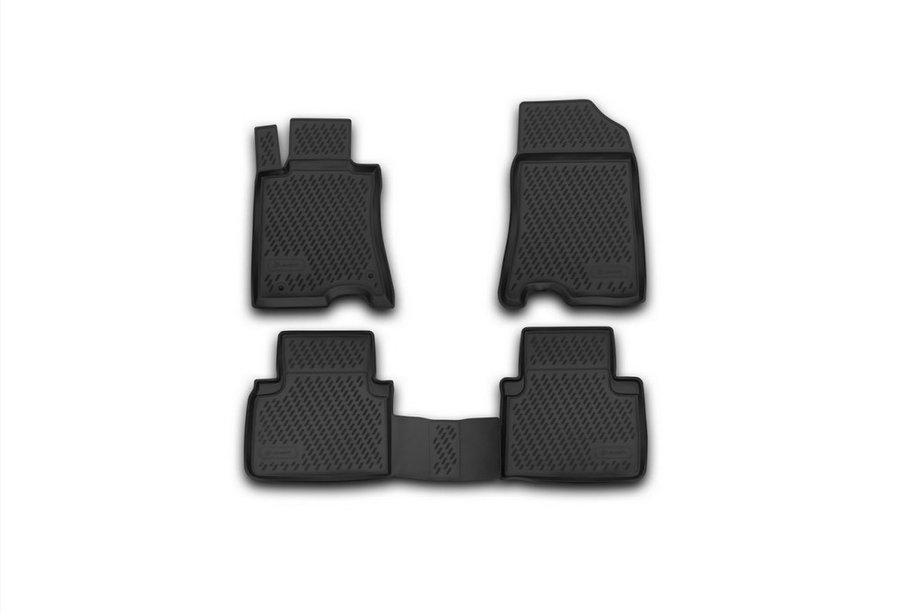Honda Crosstour 2009-2015 Alfombrillas de goma interiores (4 uds, Novline) 2WD Image