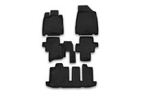 Nissan Pathfinder R52 2012-2021 (2014↗) Alfombrillas de goma para interior (5 uds, Novline) foto 1
