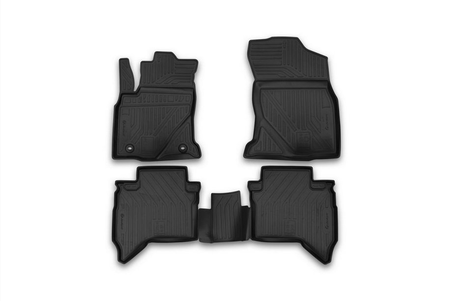 Toyota Hilux 2015- Alfombrillas de goma para interior (4 uds, Novline) Image