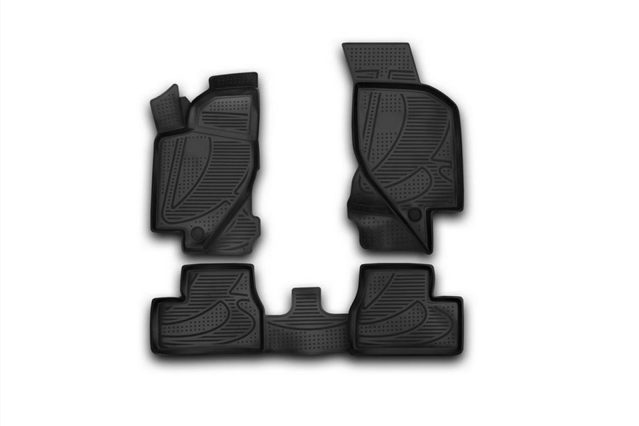 Lada Kalina 2004-2011 Alfombrillas de goma 3D para interior (4 uds, Novline) Image