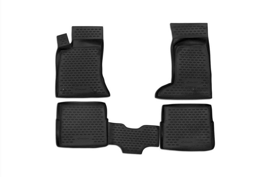 Cadillac SRX 2004-2009 (2004-2009) Alfombrillas de goma para interior (4 uds, Novline) Image