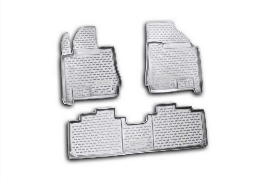Cadillac SRX 2004-2009 (2010↗) Alfombrillas de goma interiores (3 uds, Novline) Image