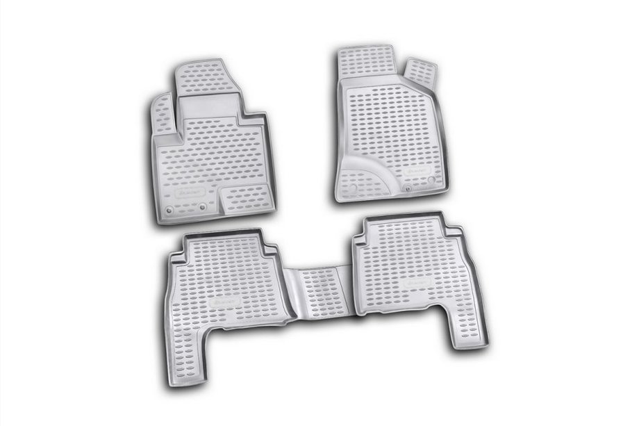 Hyundai Santa Fe 2 2006-2012 (2010-2012) Alfombrillas de goma para interior (4 uds, Novline) Foto 1