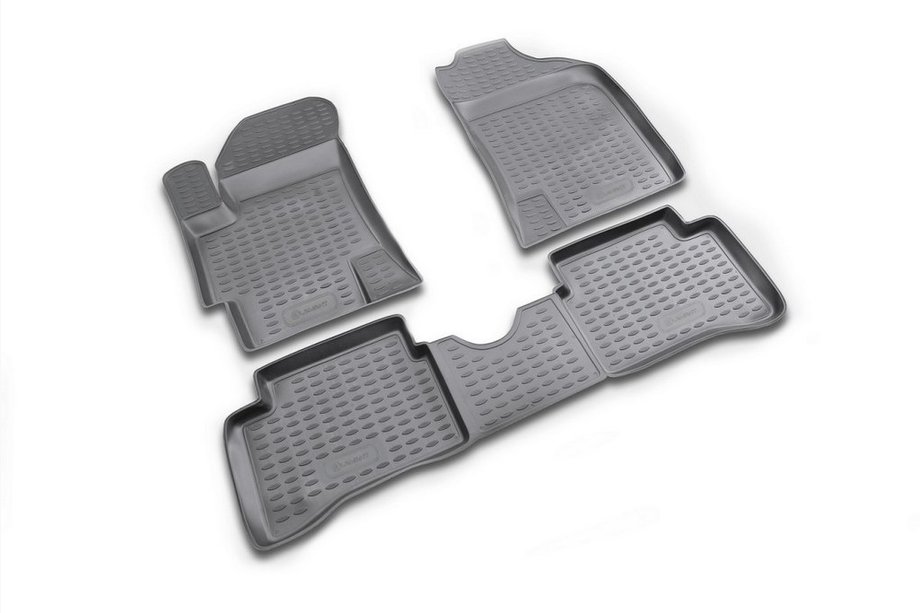 Kia Rio 2005-2011 Alfombrillas de goma para interior (4 uds, Novline) Image