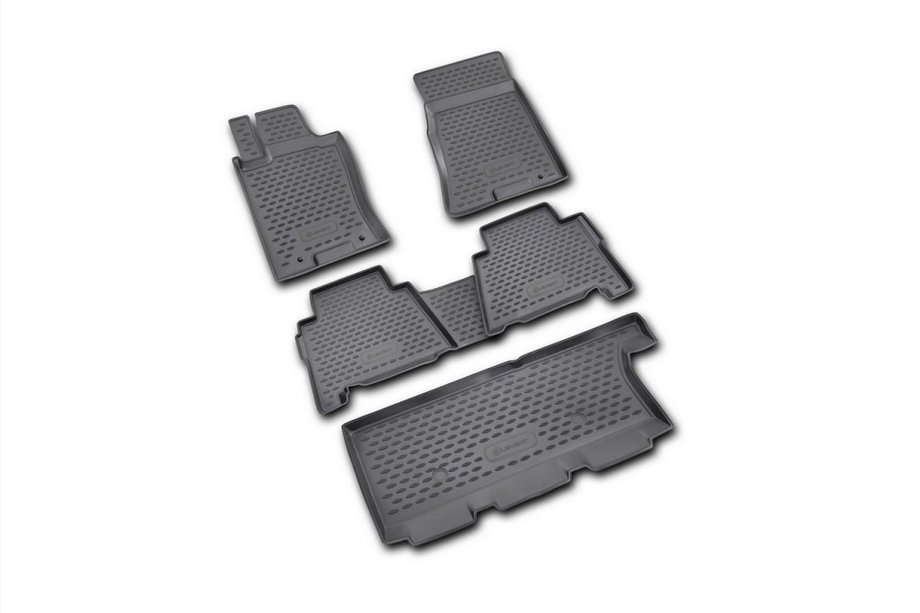 Kia Mohave 2008-2016 Alfombrillas de goma interior (5 uds, Novline) Image