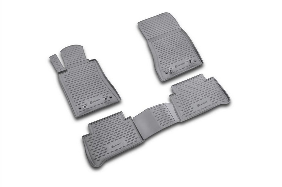 Mercedes E-class W211 2002-2009 Alfombrillas de goma interiores (4 uds, Novline) Traccion trasera Foto 1