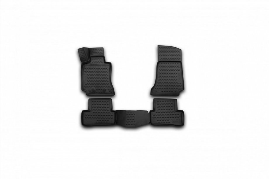 Mercedes C-class W205 2014-2021 Alfombrillas de goma interiores (4 uds, Novline) SD Foto 1