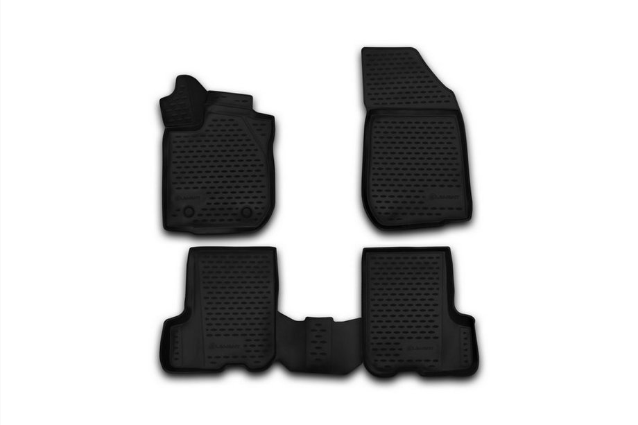 Renault Sandero 2013-2022 Alfombrillas de goma 3D para interior (4 uds, Novline) Image