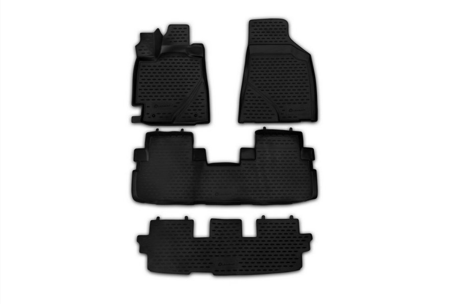 Toyota Highlander 2008-2013 Alfombrillas de goma 3D para interior (4 uds, Novline) Foto 1