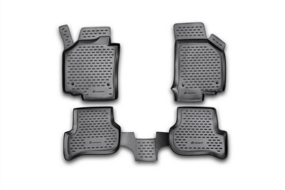 Seat Leon 2005-2012 Alfombrillas de goma para interior (4 uds, Novline) Image