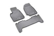Toyota Land Cruiser 100 1998-2007 Alfombrillas de goma interior (3 uds, Novline) foto 1