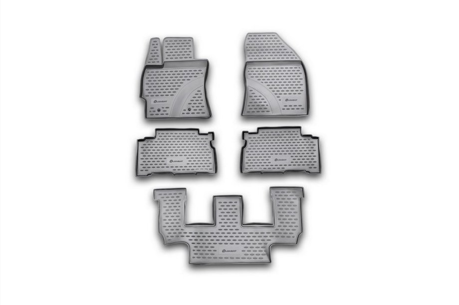 Toyota Verso 2009–2018 (2009-2013) Alfombrillas de goma interiores (3 filas, 5 piezas, Novline) Opcion 2 Foto 1