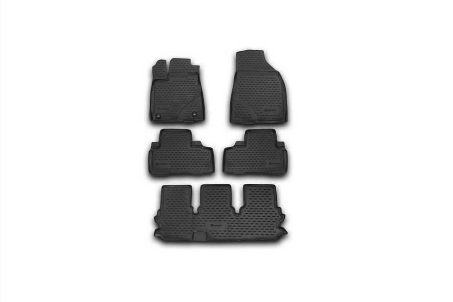 Toyota Highlander 2013-2019 Alfombrillas de goma interior (5 uds, Novline) Image