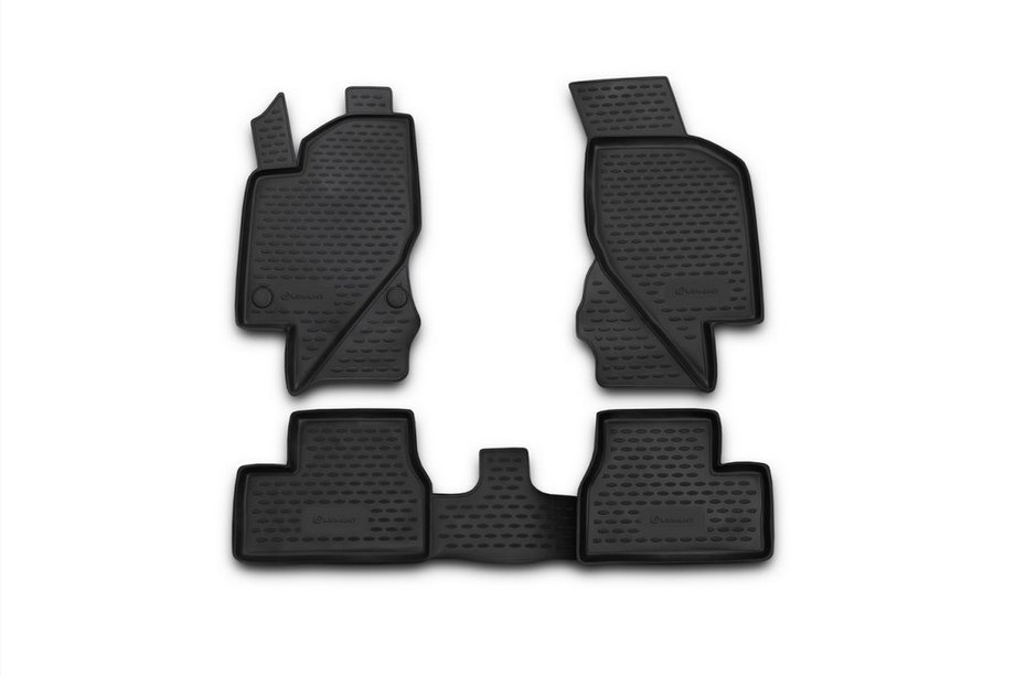 Lada Kalina 2004-2011 Alfombrillas de goma para interior (4 uds, Novline) Image