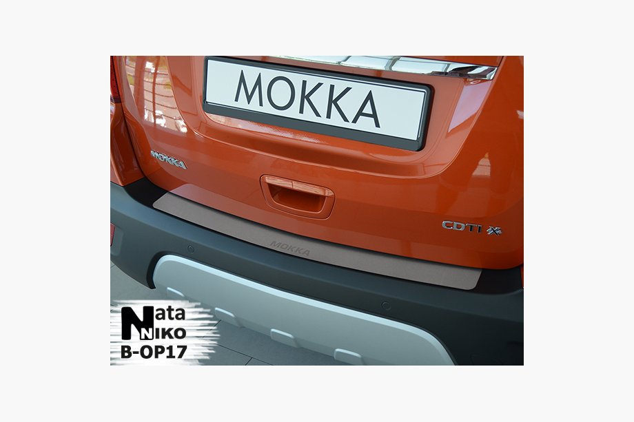 Opel Mokka 2012-2021 Protector de parachoques trasero Nataniko (2012-2016, acero inoxidable) Image