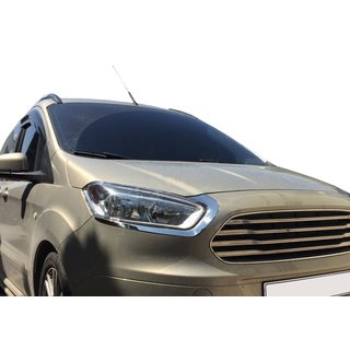 Pestañas para faros (2 uds., acero inoxidable) Ford Courier 2014-2023 foto 1