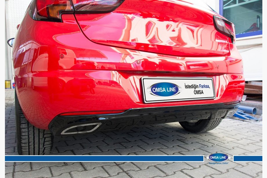 Opel Astra K 2016-2021 Aplique trasero inferior HB (imprimado para pintar) Foto 2