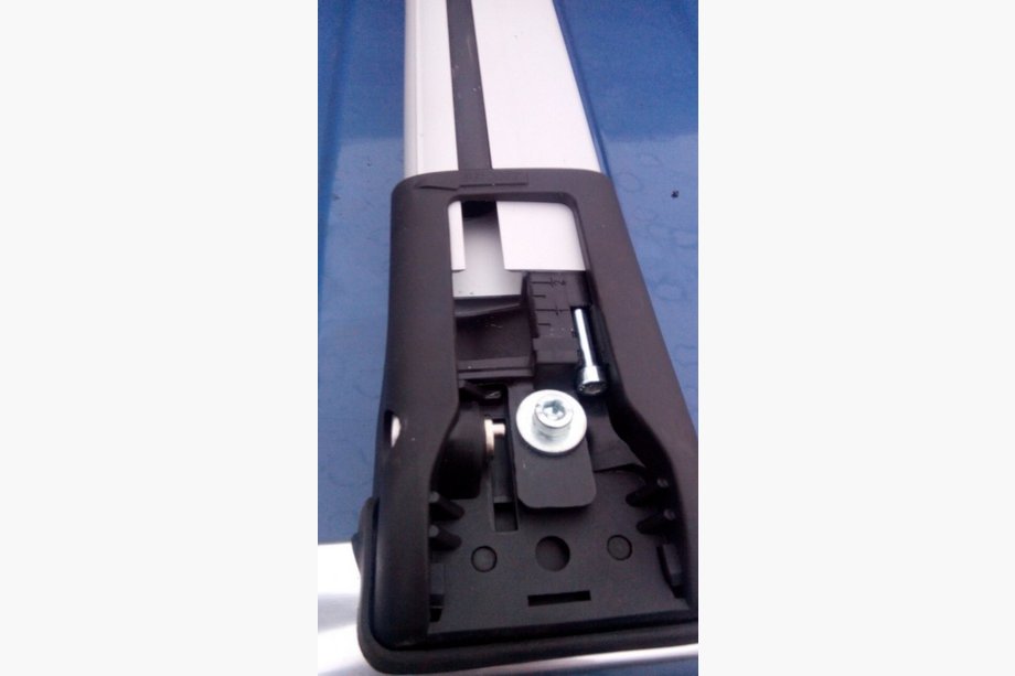 Nissan Pathfinder R51 2005-2014 Barras de techo transversales para rieles integrados con llave (2 uds) Negro Foto 6