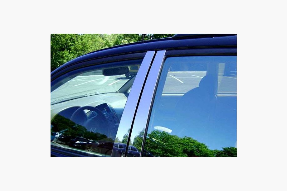 Nissan NP300 1999-2015 Cubiertas Cromadas para Pilares de Puerta (4 uds, Acero Inoxidable) Image