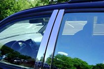 Nissan NP300 1999-2015 Cubiertas Cromadas para Pilares de Puerta (4 uds, Acero Inoxidable) foto 1