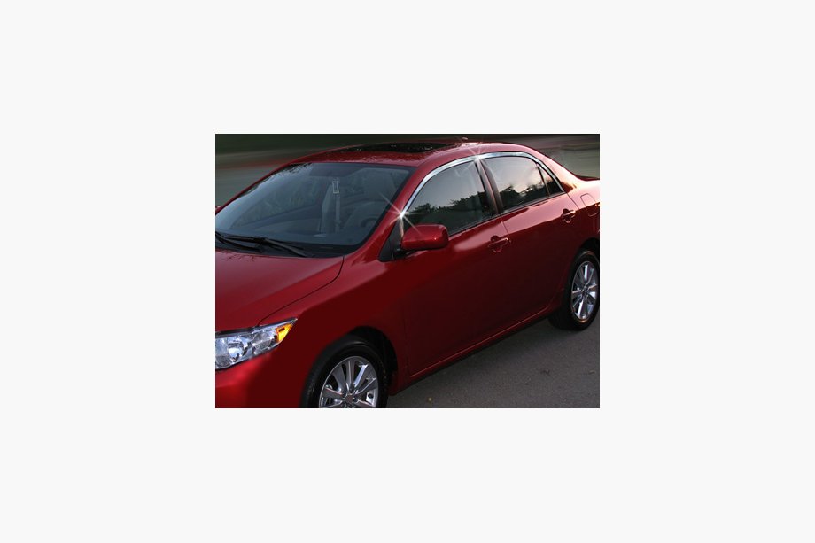 Toyota Corolla 2007-2013 Molduras superiores de ventanas acero inoxidable (4 uds) Foto 2
