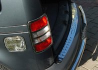 Volkswagen Caddy 2004-2010 Protector de parachoques trasero recto (Omsa, acero inoxidable) foto 2