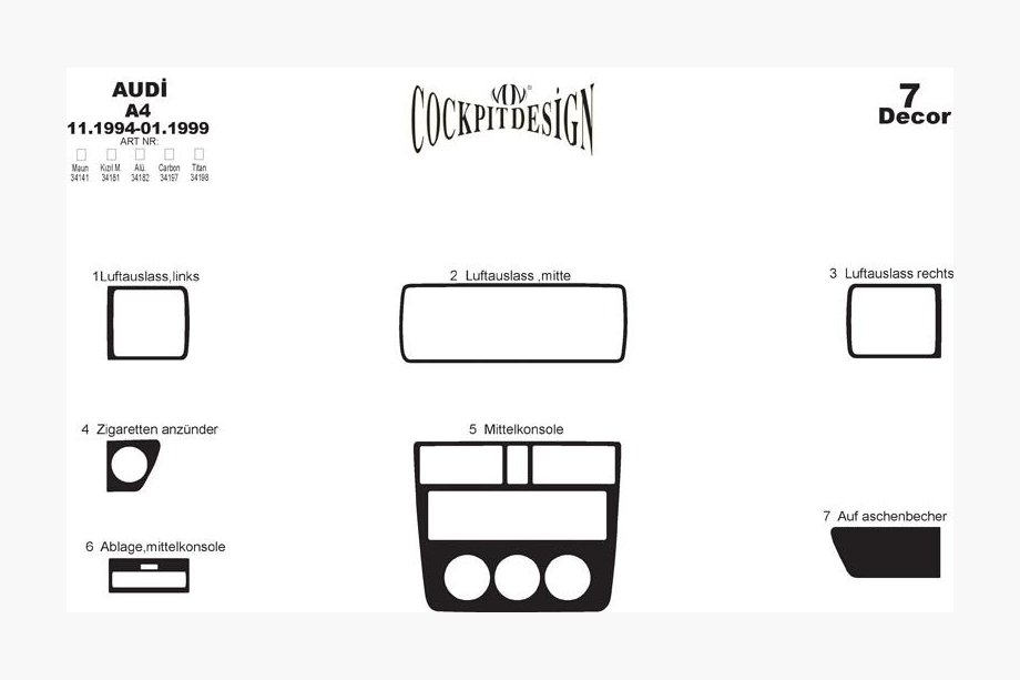 Audi A4 B5 1994–2001 Tuning interior 1994-1999 (Merich) Foto 2