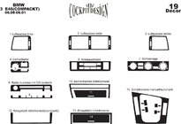 BMW 3 Series E46 1998-2006 Cubiertas interiores (Compact) Aluminio foto 2