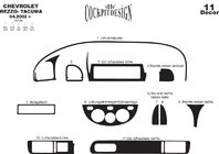 Chevrolet Tacuma/Rezzo 2000-2008 Cubiertas de interior Aluminio foto 2