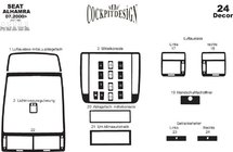 Seat Alhambra 1996-2010 Embellecedor Decorativo de Salpicadero Aluminio foto 10