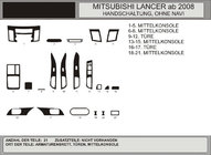 Mitsubishi Lancer X 2008- Cubiertas de tablero (Hartman) Aluminio foto 1